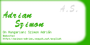 adrian szimon business card
