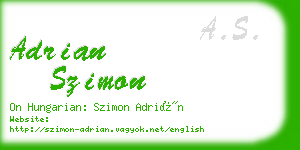 adrian szimon business card